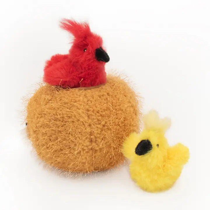 Zippyclaws Burrow Birds in Nest Toy